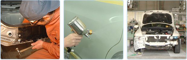 板金・塗装・修理のすべてを自社一貫対応